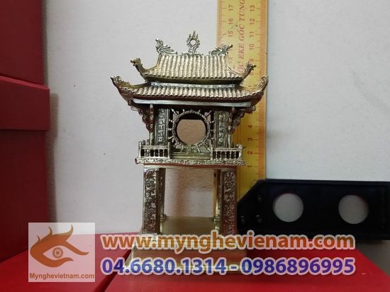 Sản xuất quà tặng, tượng khuê văn các, văn miếu quốc tử giám, bằng đồng cao 15cm,mô hình văn hóa Hà Nội