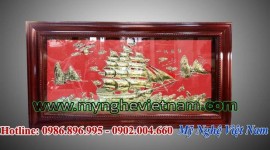 Tranh thuyền buồm, tranh đồng thuận buồm xuôi gió 75x150cm