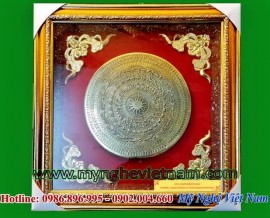 Tranh trống đồng gò nổi kt 40x40cm Tranh trống đồng gò nổi kt 40x40cm