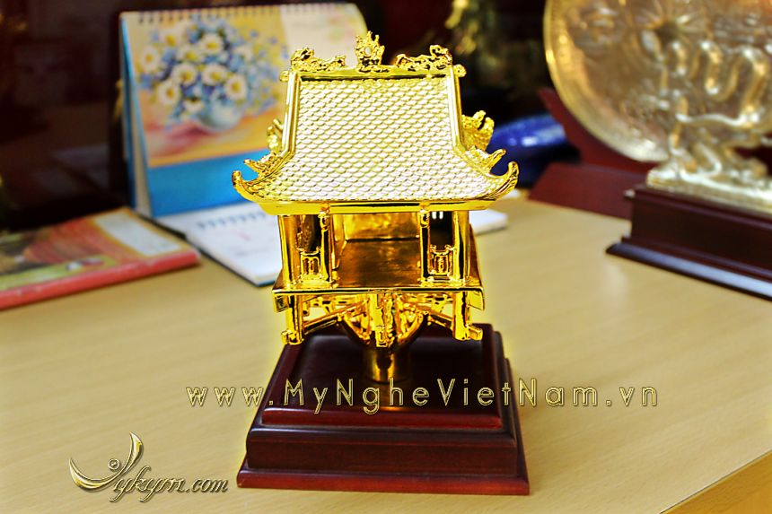 tượng chùa 1 cột mạ vàng 12cm