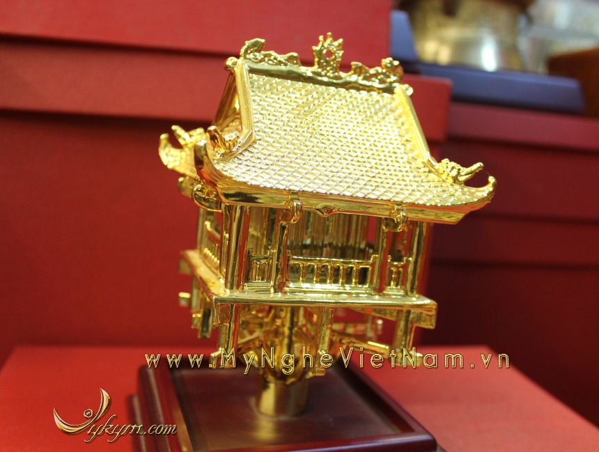tượng chùa 1 cột mạ vàng làm quà tặng cao cấp 4