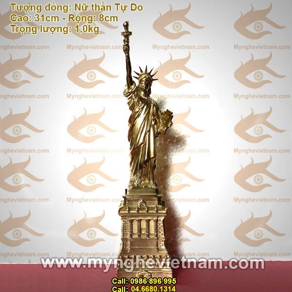 Tượng Nữ thần Tự do, Statue of Liberty bằng đồng vàng