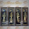 Bộ tứ bình - Mai, sen, cúc, hồng
