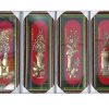 Bộ tứ bình - Mai, sen, cúc, hồng