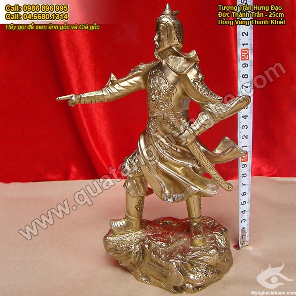 Tượng Trần Hưng Đạo, tượng Đức thánh Trần bằng đồng 25cm