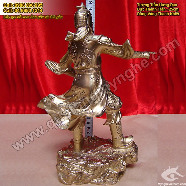 Tượng Trần Hưng Đạo, tượng Đức thánh Trần bằng đồng 25cm