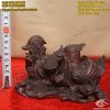Vịt bơi trên hồ sen, uyên ương, đôi vịt, vật phẩm phong thủy, chất liệu đồng