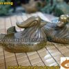 Vịt bơi trên hồ sen, uyên ương, đôi vịt, vật phẩm phong thủy, chất liệu đồng