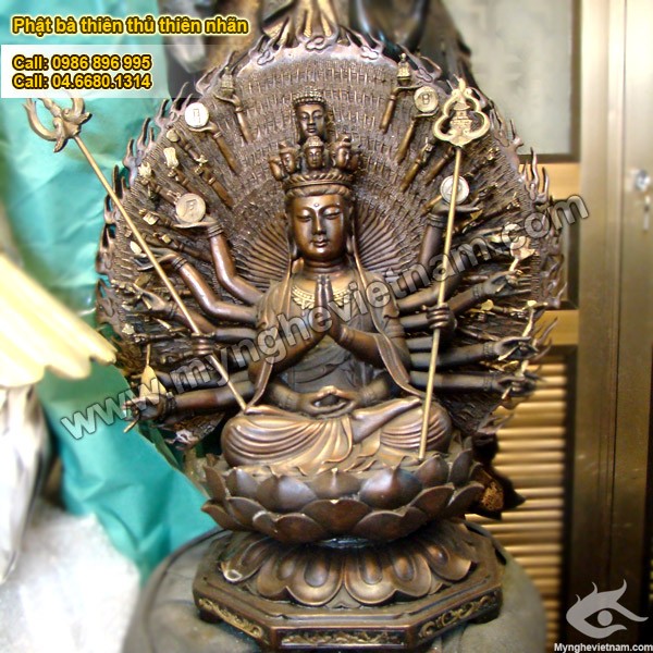Phật bà nghìn mắt nghìn tay, thiên thủ thiên nhãn cao 25cm