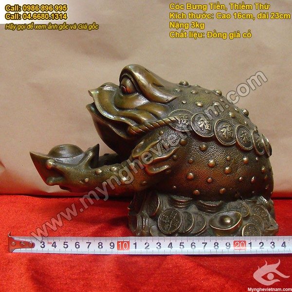 Cóc dâng tiền, Thiềm Thừ, cóc phong thủy, cóc tài lộc, Cóc ngậm tiền xu, thiềm thừ, Cóc 3 chân