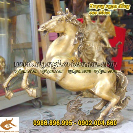 Ngựa phi thiên cao 40cm, ngựa phong thủy, mã đáo thành công, đơn mã, tượng ngựa đẹp
