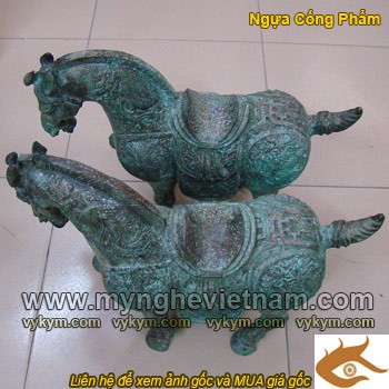 Tượng ngựa thờ bằng đồng cao 40cm