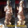 Tượng Đức Thánh Trần, cao 25cm, Tượng Hưng Đạo Vương, cầm kiếm cầm sách bằng đồng, Tượng Đồng phong thủy, quà tặng sếp