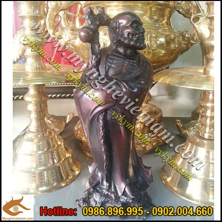 Tượng Đạt ma sư tổ cao 25cm,tượng thờ bằng đồng0