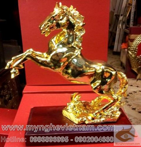 Ngựa mạ vàng, ngựa đồng mạ vàng, ngựa phi chân, ngựa phong thủy, ngựa mã đáo thành công