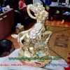 Tượng dê đồng mạ vàng, dê đồng cho năm mùi - PTD15V