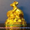 Tượng chuột đồng phong thủy cao 12cm, chuột đồng ôm tiền