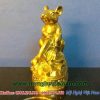 Tượng chuột đồng phong thủy cao 12cm, chuột đồng ôm tiền