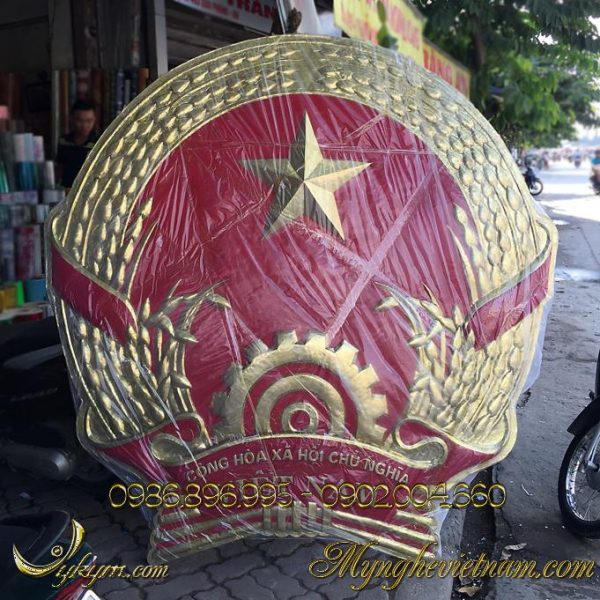 Sản xuất quốc huy Việt Nam mẫu chuẩn quốc gia bằng đồng - composite
