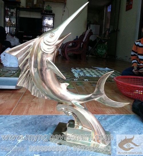 Tượng cá kiếm đồng, tượng trang trí nghệ thuật