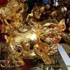 tượng heo đồng mạ vàng phong thủy cao cấp