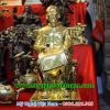 tượng bác hồ ngồi đọc báo đúc đồng mạ vàng