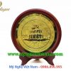 đĩa quà tặng lưu niệm tháp rùa hồ gươm ăn mòn đồng