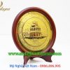 đĩa quà tặng lưu niệm tháp rùa hồ gươm ăn mòn đồng 2