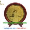 đĩa quà tặng lưu niệm tháp rùa hồ gươm ăn mòn đồng 3