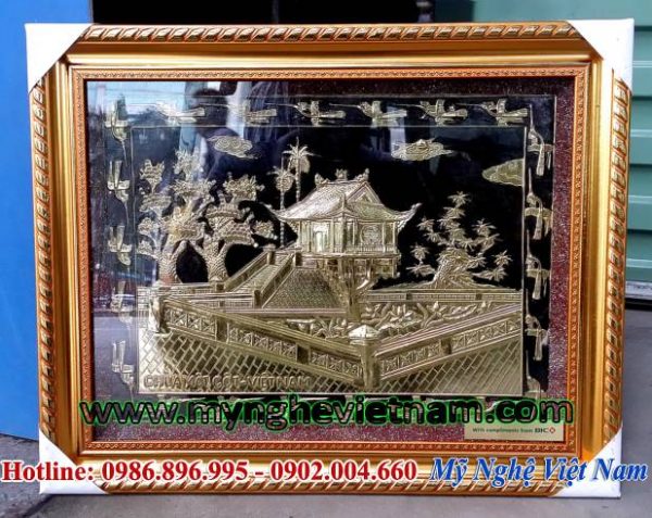 Tranh khuê văn các hà nội 40x50cm bằng đồng