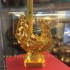 tượng đầu rồng thời lý mạ vàng 15cm