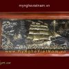 tranh thuyền buồm bằng đồng giả cổ 1m55