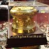 Trống đồng đk 12cm mạ vàng nano cao cấp