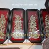tranh tứ quý dứt nền đỏ 30x90cm