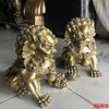 Đôi nghê phong thủy bằng đồng cao 22cm