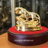 Tượng hổ đồng mạ vàng 24k dài 12cm