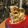 Tượng hổ đồng mạ vàng 24k dài 12cm