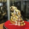 Tượng hổ đồng mạ vàng 24k dài 12cm