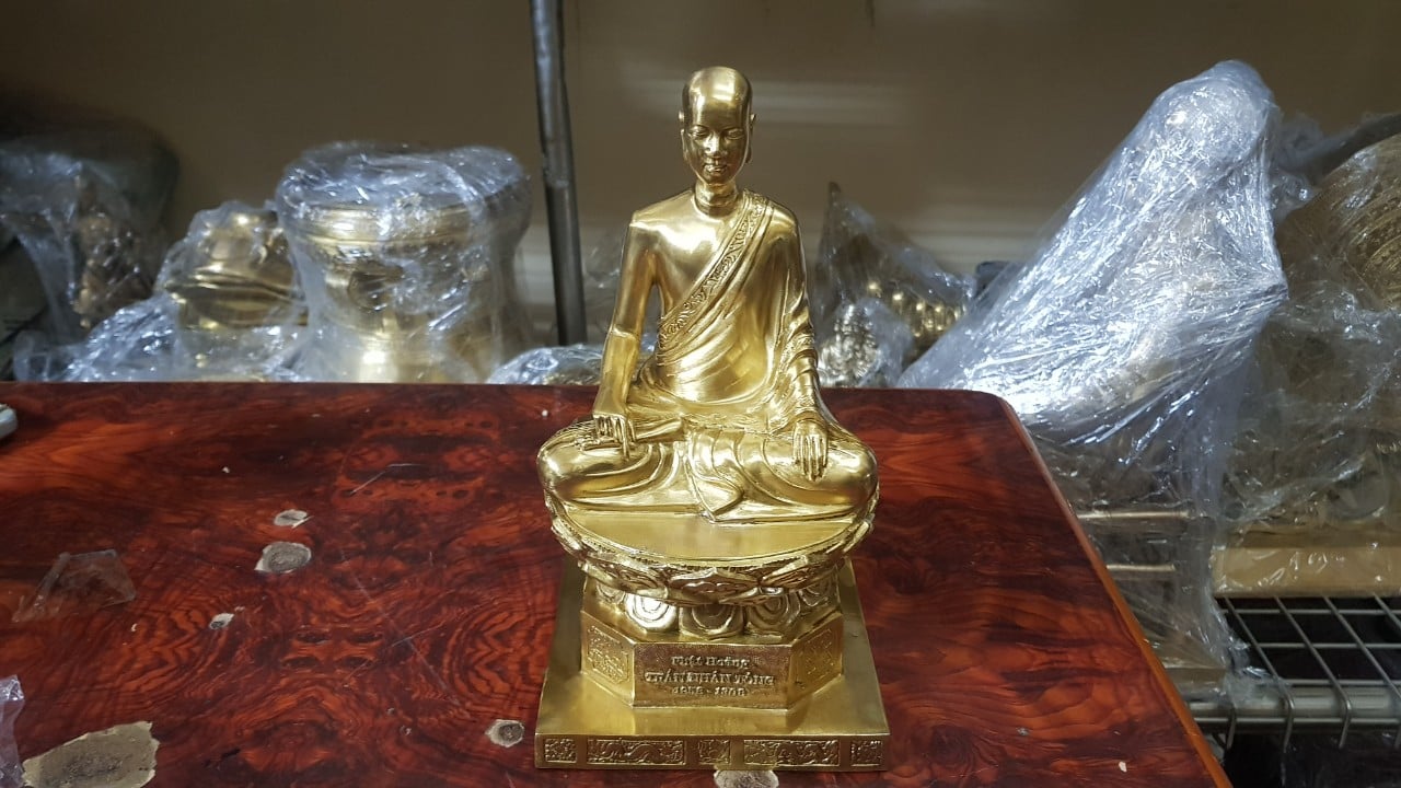 Tượng Phật hoàng Trần Nhân Tông 23cm0